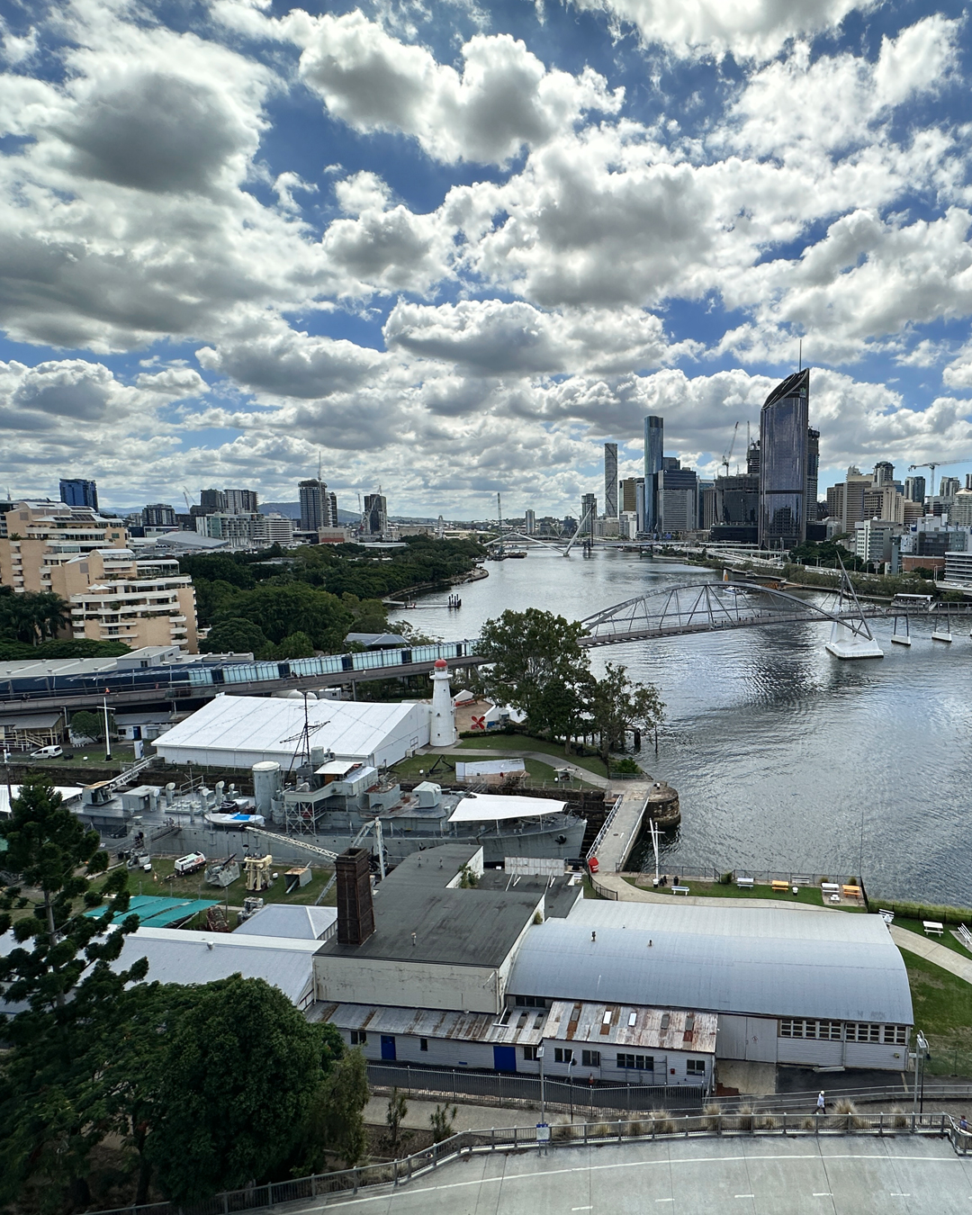 Brisbane property valuation view showing Brisbane city CBD looking over Brisbane River