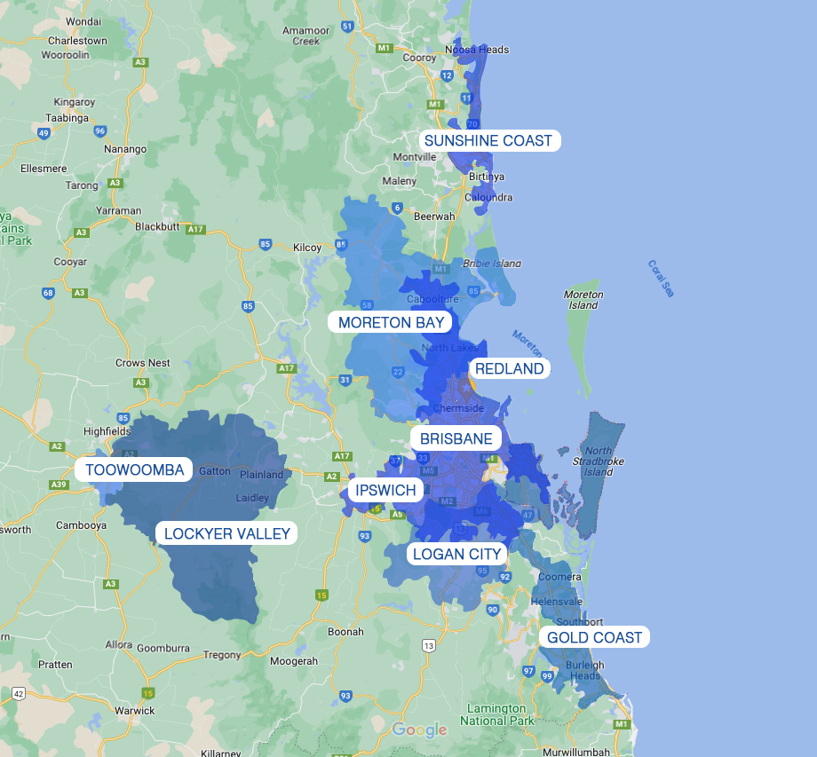 Property valuation locations Queensland, Australia
